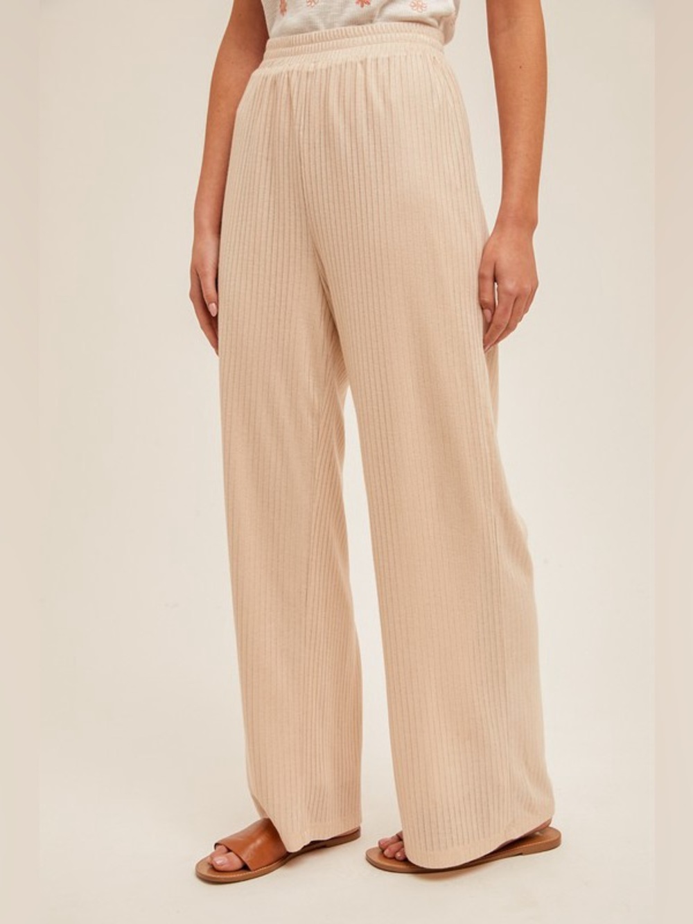 ☀️SALE☀️BURN OUT STRIPED SIDE POCKET PANTS|TAUPE